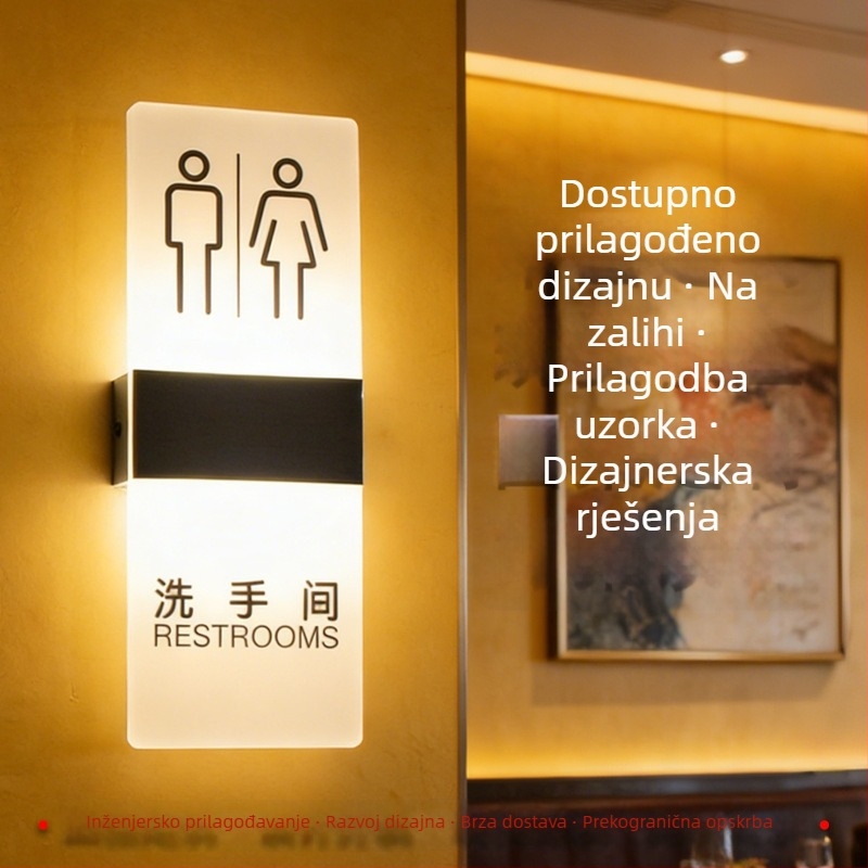 Prilagođeni LED natpis za vrata - zidna svjetiljka
