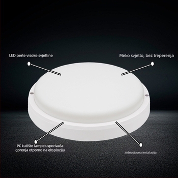 LED IP54 zidna svjetiljka visoke svjetline za unutarnju upotrebu – za stepenice, hodnik i balkon, moderni minimalistički dizajn