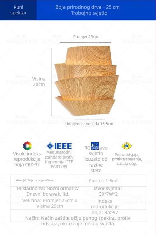 Zidna lampa u obliku borove šišarke, za spavaću sobu i hodnik, dekorativno rasvjetno rješenje u nordijskom minimalističkom dizajnu za dnevni boravak.