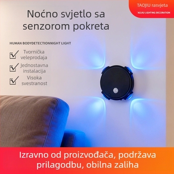 Cat-Eye senzorna zidna lampica s magnetskim držačem, USB napajanje, šarena noćna lampica