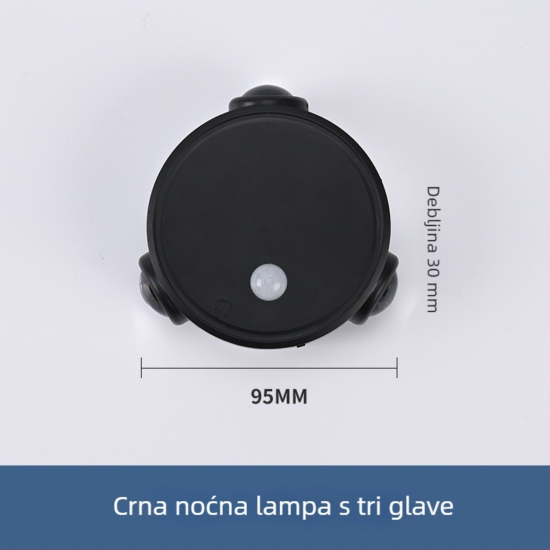 Cat-Eye senzorna zidna lampica s magnetskim držačem, USB napajanje, šarena noćna lampica