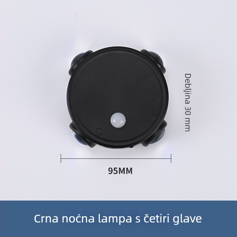 Cat-Eye senzorna zidna lampica s magnetskim držačem, USB napajanje, šarena noćna lampica