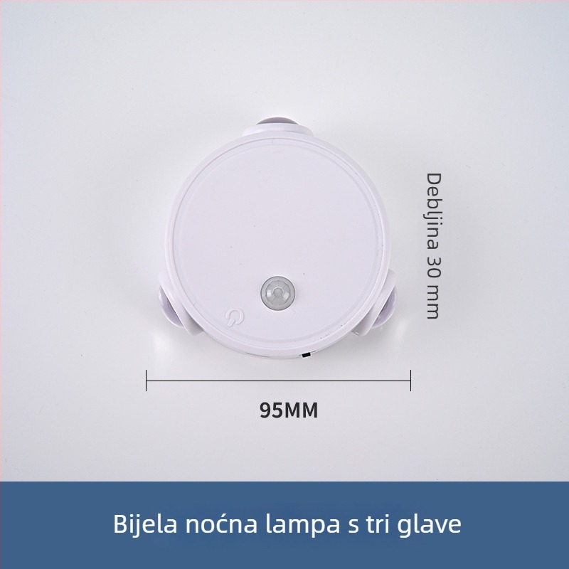Cat-Eye senzorna zidna lampica s magnetskim držačem, USB napajanje, šarena noćna lampica