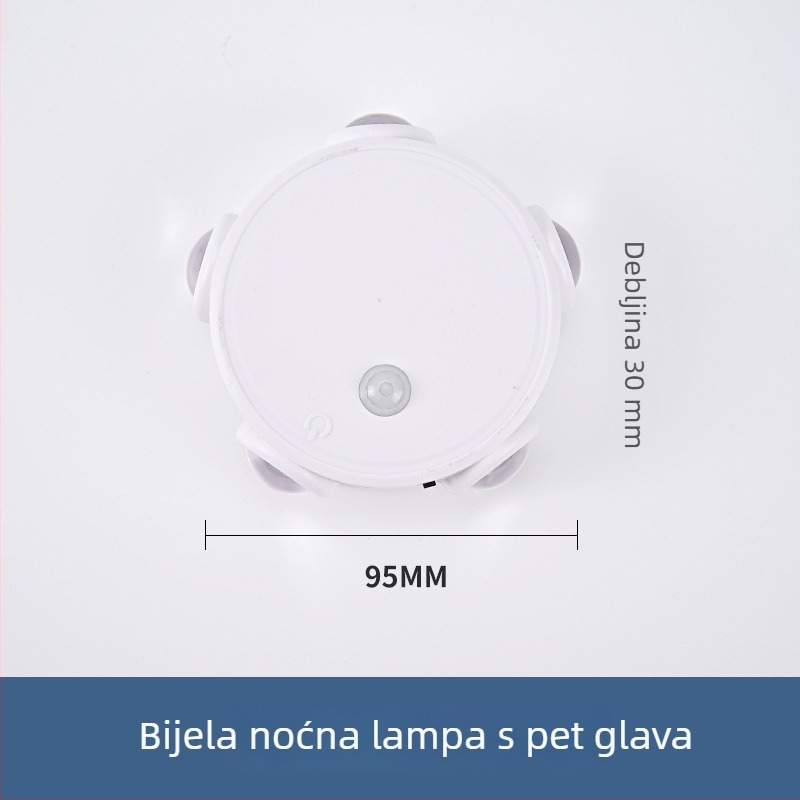 Cat-Eye senzorna zidna lampica s magnetskim držačem, USB napajanje, šarena noćna lampica