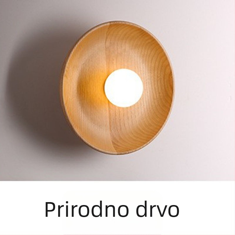 Nordijska zidna svjetiljka za spavaću sobu – minimalistička drvena LED svjetiljka, pogodna za dnevni boravak, pozadinu televizora i hodnik