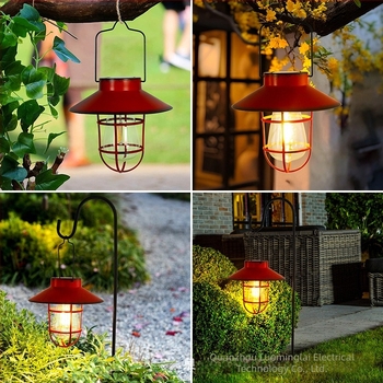 Solarna vanjska rasvjeta za vrt s volframovim vlaknom, dekorativno ambijentalno svjetlo, Edison retro lanterna