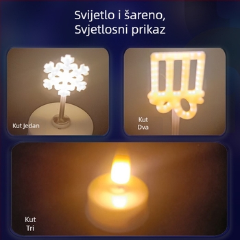 LED svijeća s kreativnim oblikom za dekoraciju rođendanske zabave i prosidbe