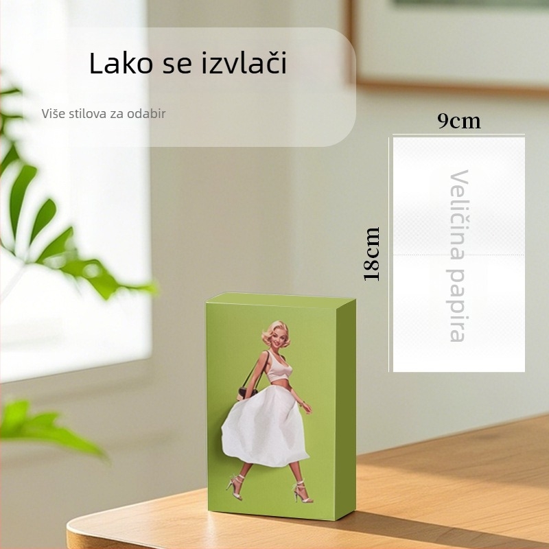Dekorativna kutija za maramice s motivom suknje — kreativni ukras za auto i dom, moderan minimalistički dizajn