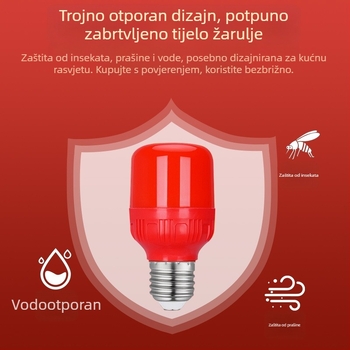 LED crvena svijećna žarulja s navojem E27 i E14, šiljasta žarulja, za Buddha ponude, kristalna žarulja