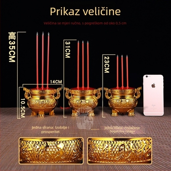 Plug-in LED plamenik za tamjan za budističko obožavanje, blagoslov bogatstva, kućna dekorativna svjetiljka za Novu godinu