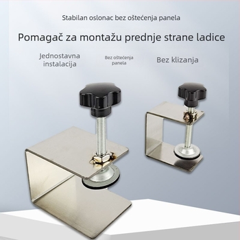Nehrđajući čelični klip za ugradnju vrata ormarića – alat za precizno pozicioniranje namještaja