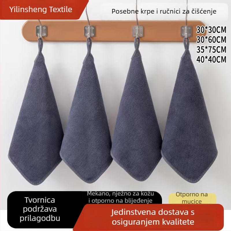 30×30 cm mikrovlaknena krpa za čišćenje, za auto i dom, upija, brzo se suši, bez vlakanja, s mogućnošću otiska logotipa