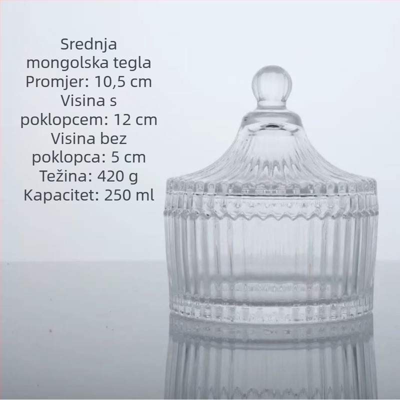 Stakleni držač za aromaterapiju s poklopcem, bez plamena, difuzor od kristalnih kamenčića, dekorativna staklena šalica