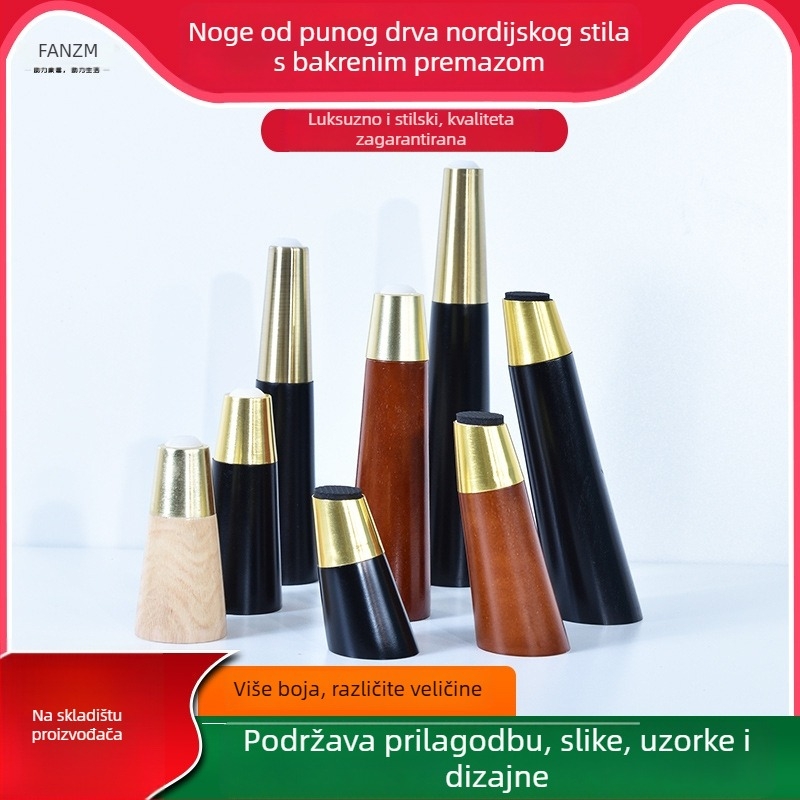 Nordijskog stila masivne drvene noge namještaja za ormar, stolić za kavu, TV stalak, kauč, krevet i stol