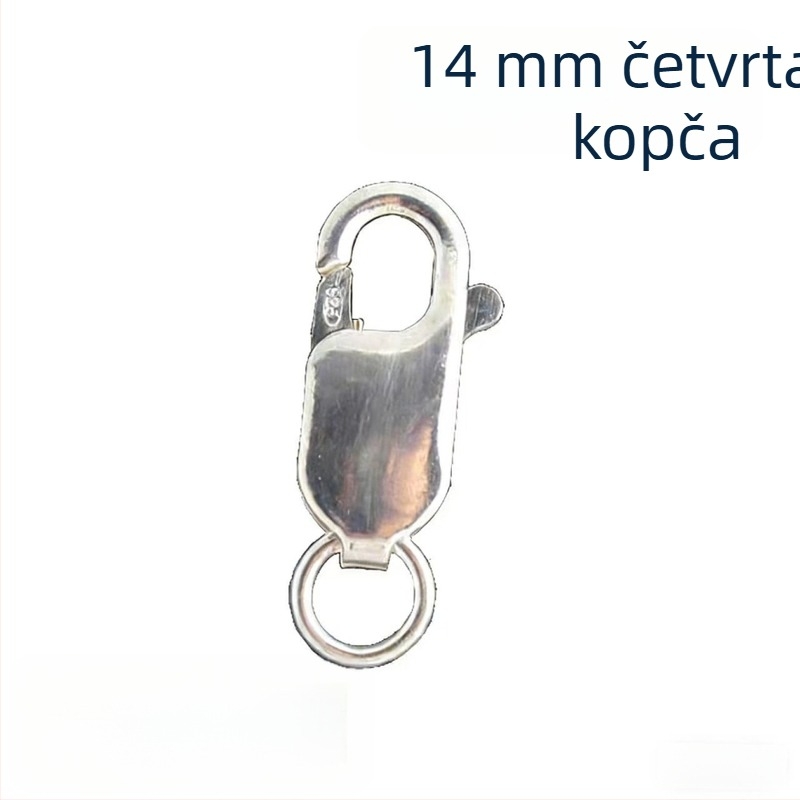 S925 srebro – četvrtasti zatvarač i spring lobster zatvarač za narukvice i ogrlice, DIY dodaci