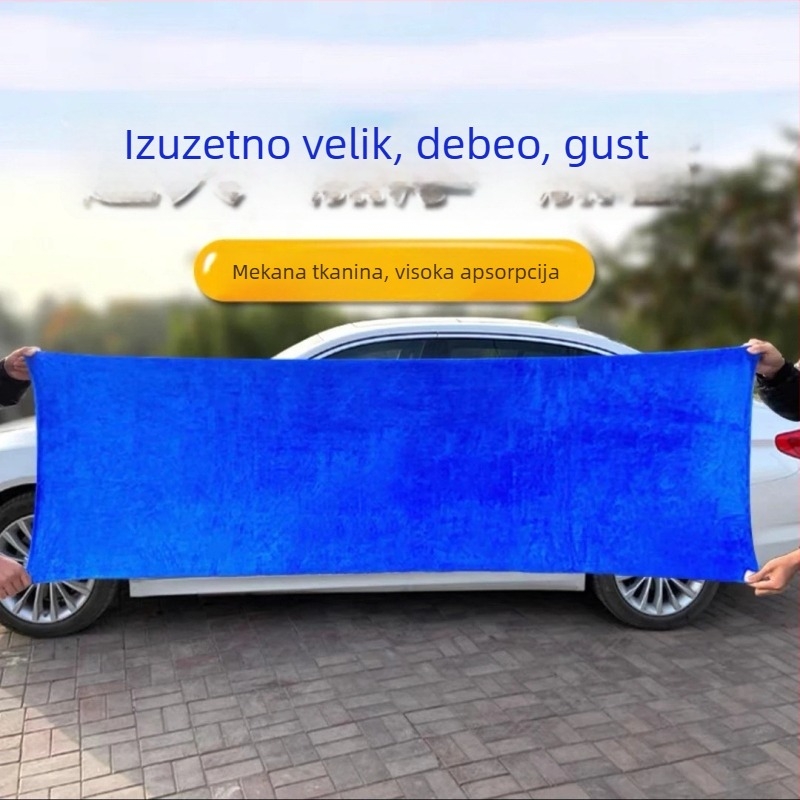 Mikrovlakna krpa za pranje automobila, velika, ekstra duga, upijajuća, bez dlačica, debela, auto oprema