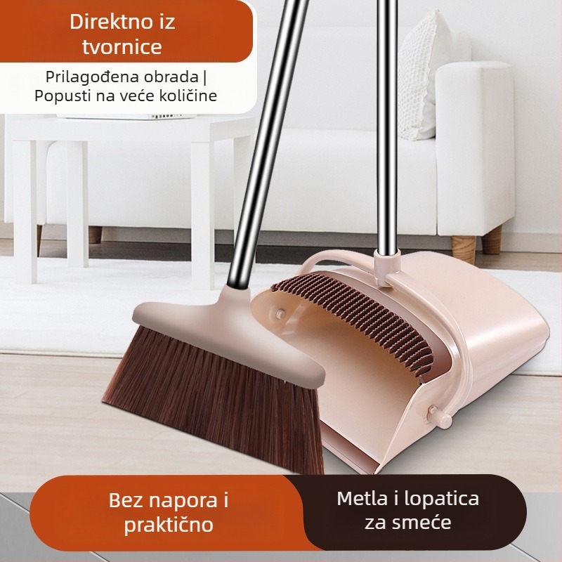 Dvodjelni plastični set metle i lopatice za prašinu za kućnu upotrebu