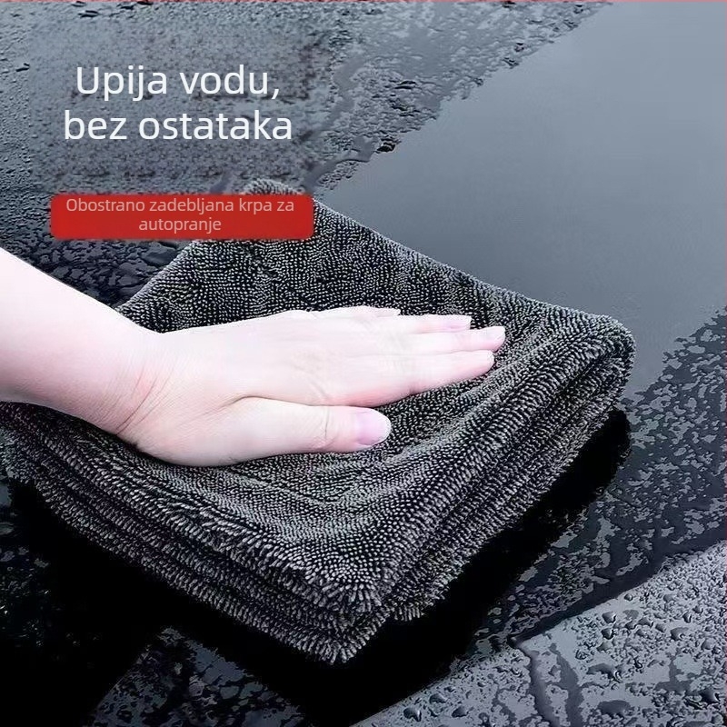 Krpa za pranje automobila od mikrovlakana s finim vlaknima, bez tragova, brzo upija vodu