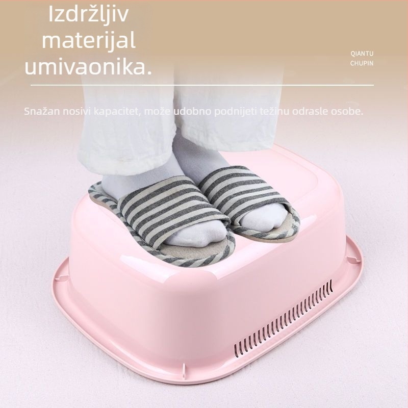 Jian'an plastična pravokutna zdjela za pranje lica, povrća i voća, s odvodom, za kućnu ili studentsku uporabu