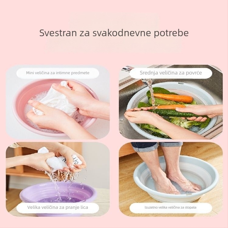 Sklopiva misa za pranje — prijenosna putna misa za vanjsku upotrebu, velika plastična misa za dom i studentski dom