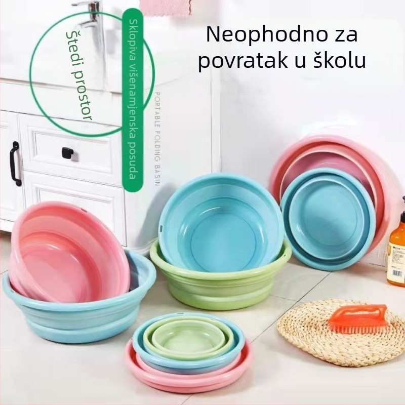 Sklopiva misa za pranje — prijenosna putna misa za vanjsku upotrebu, velika plastična misa za dom i studentski dom