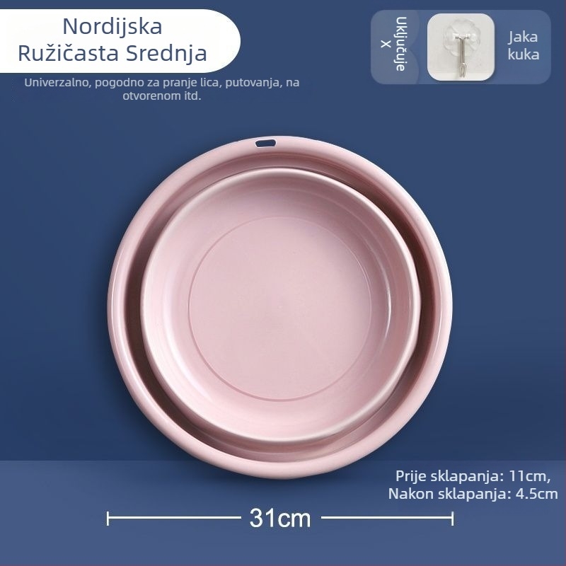 Sklopiva misa za pranje — prijenosna putna misa za vanjsku upotrebu, velika plastična misa za dom i studentski dom