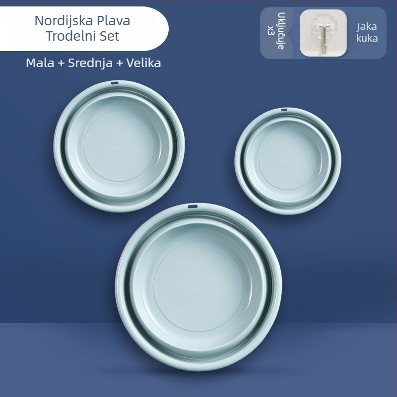 Sklopiva misa za pranje — prijenosna putna misa za vanjsku upotrebu, velika plastična misa za dom i studentski dom