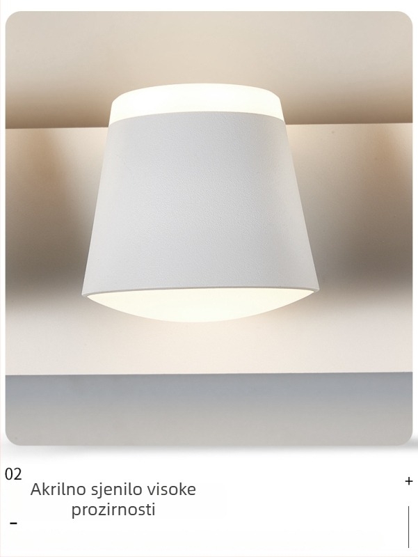 Okretna LED zidna svjetiljka za spavaću sobu, radnu sobu i stubište – moderni minimalistički dizajn