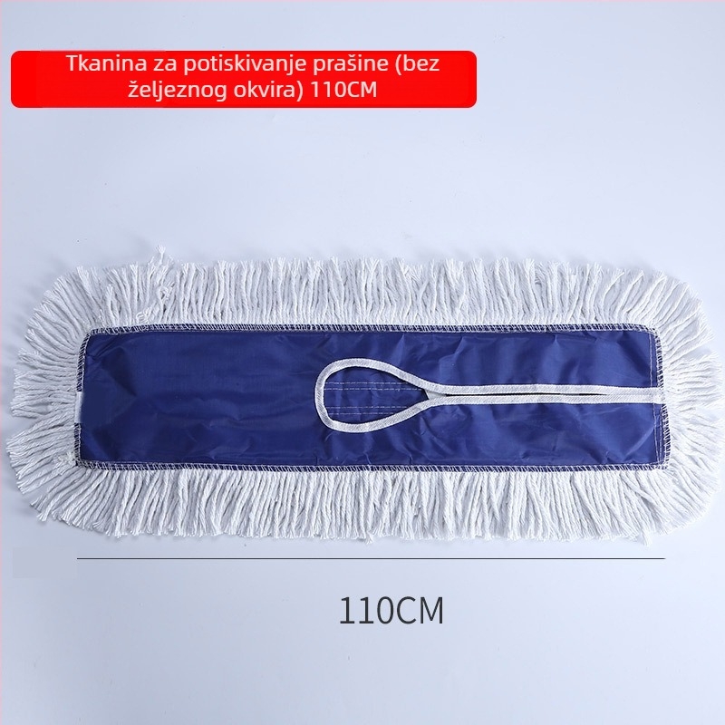 Široka ravna mop s pamukovim vlaknom i aluminijskim drškom, za tvornicu i radionicu