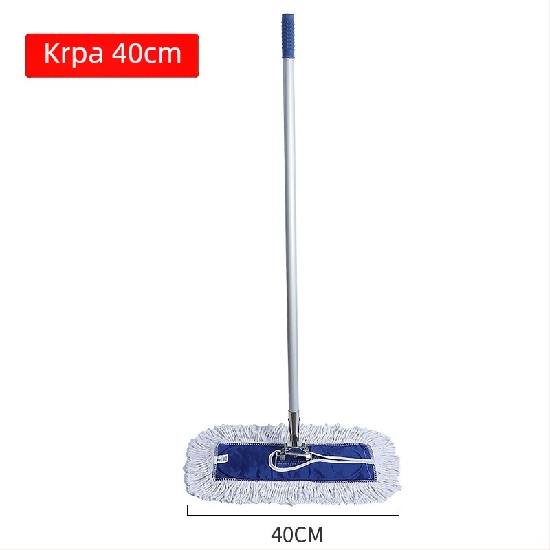 Široka ravna mop s pamukovim vlaknom i aluminijskim drškom, za tvornicu i radionicu