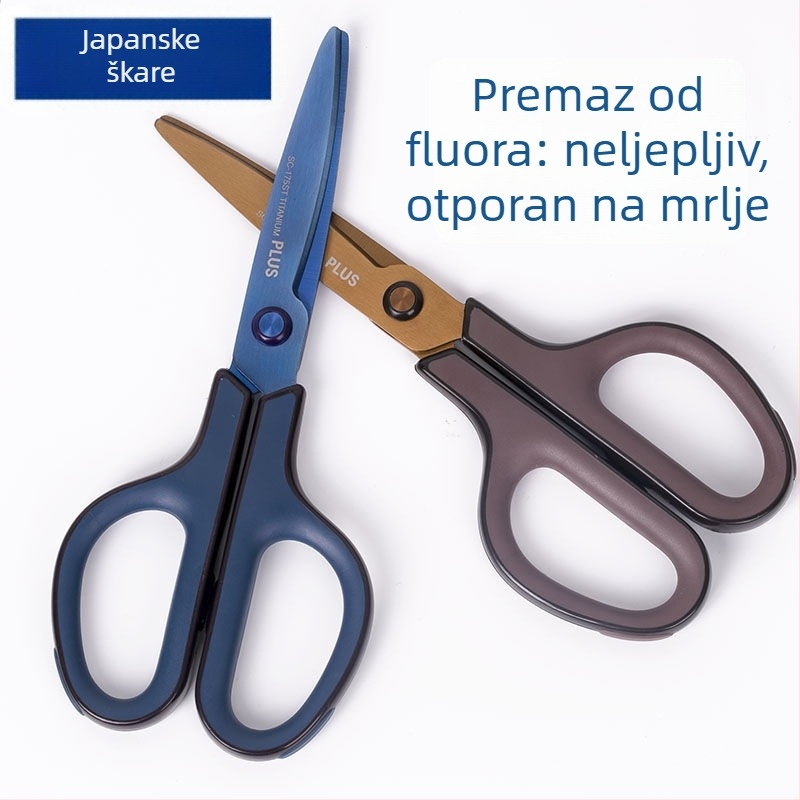Kućne škare s titanijskim premazom protiv lijepljenja, zaštitni pokrov, prijenosne i olakšavaju ručne radove