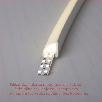 Silikonska LED traka, pravokutnog fan-oblika, za unutarnju i vanjsku uporabu, niska napetost, vodootporna, fleksibilna linijska rasvjeta