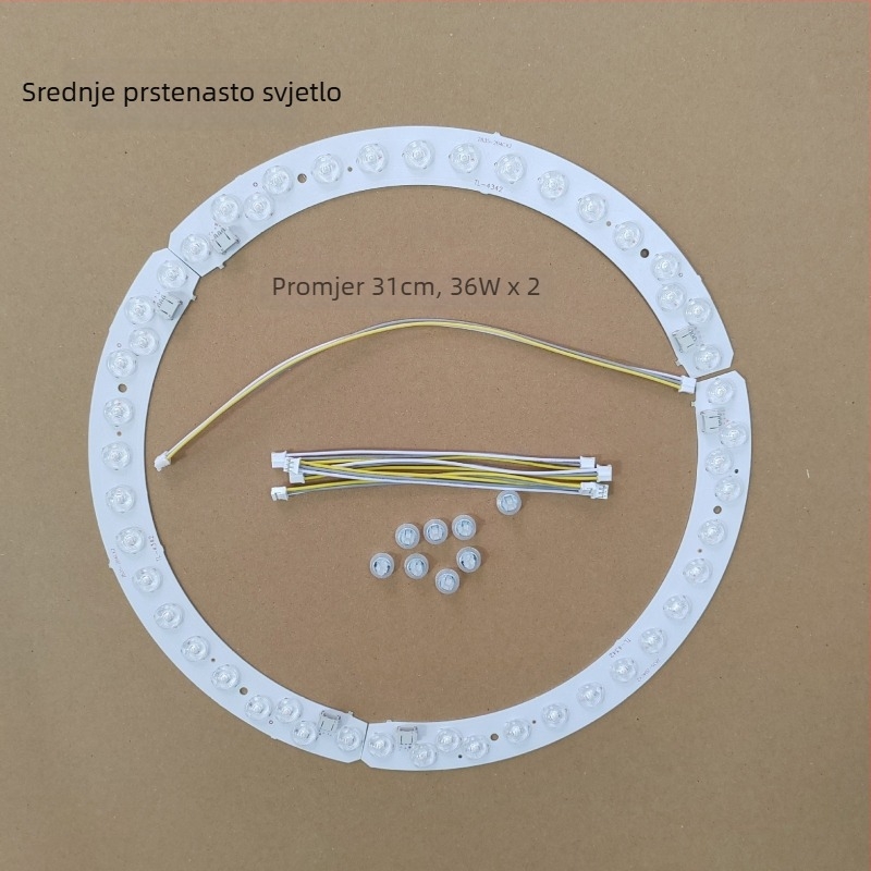 Cookie stropna svjetiljka s zakrivljenim LED trakama i lećom, trobojno podešavanje osvjetljenja, veličine 31 cm i 37 cm