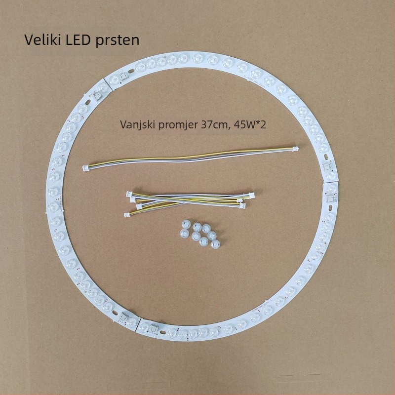 Cookie stropna svjetiljka s zakrivljenim LED trakama i lećom, trobojno podešavanje osvjetljenja, veličine 31 cm i 37 cm