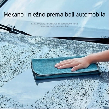 Ultra fina mikrovlakna, povećana debljina, premium krpa za pranje automobila, upija, za čišćenje unutrašnjosti, bez dlačica, s logom