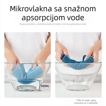 Ultra fina mikrovlakna, povećana debljina, premium krpa za pranje automobila, upija, za čišćenje unutrašnjosti, bez dlačica, s logom
