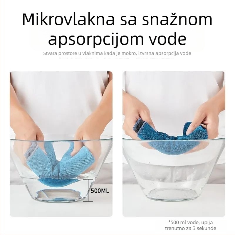 Ultra fina mikrovlakna, povećana debljina, premium krpa za pranje automobila, upija, za čišćenje unutrašnjosti, bez dlačica, s logom