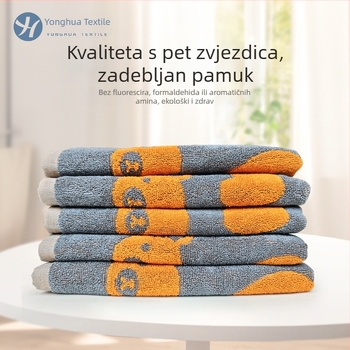 Kućni debeli ručnik od pamuka sa jacquard uzorkom, fitness ručnik s mogućnošću loga