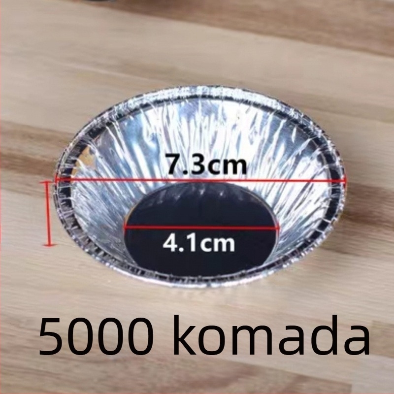 Jednokratna posuda za pečenje od aluminijske folije, ovalni pladanj za portugalske kremaste tartove i muffine