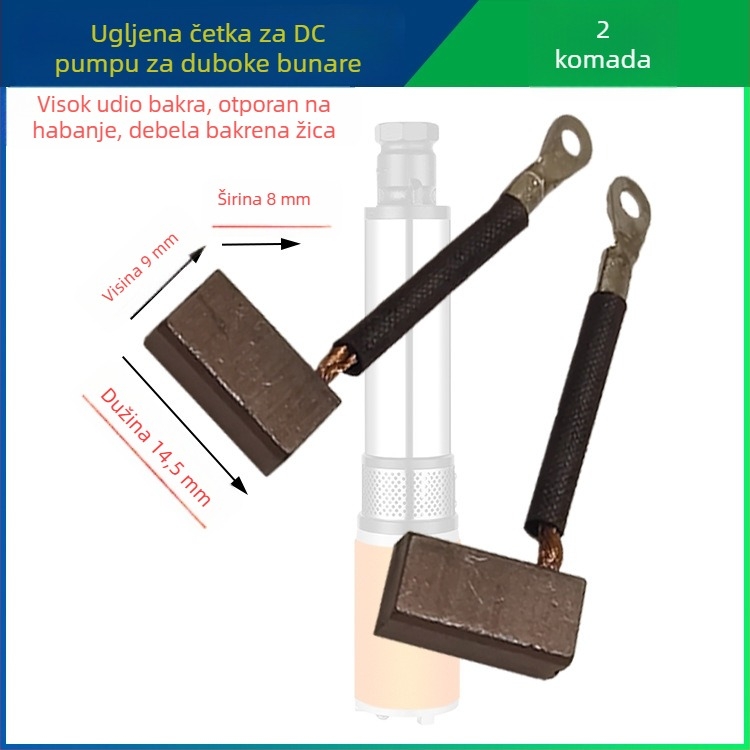 DC potopna pumpa s držačem grafitne četkice visoko-karbonske, 12V–72V, cijeli set motornih dodataka, univerzalna grafitna četkica