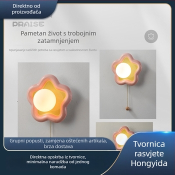 Kremasta keramička zidna lampa, moderni minimalistički stil, za spavaću sobu, hodnik i balkon