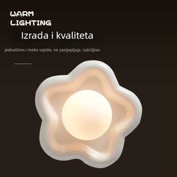 Kremasta keramička zidna lampa, moderni minimalistički stil, za spavaću sobu, hodnik i balkon