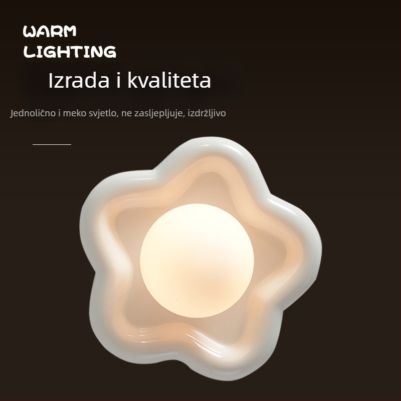 Kremasta keramička zidna lampa, moderni minimalistički stil, za spavaću sobu, hodnik i balkon