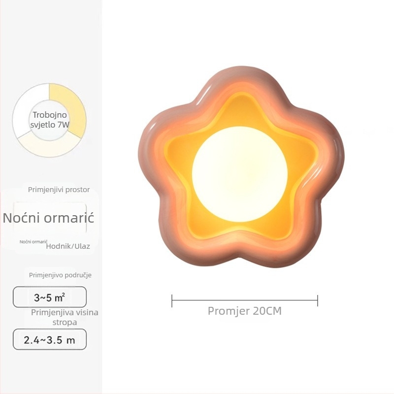 Kremasta keramička zidna lampa, moderni minimalistički stil, za spavaću sobu, hodnik i balkon