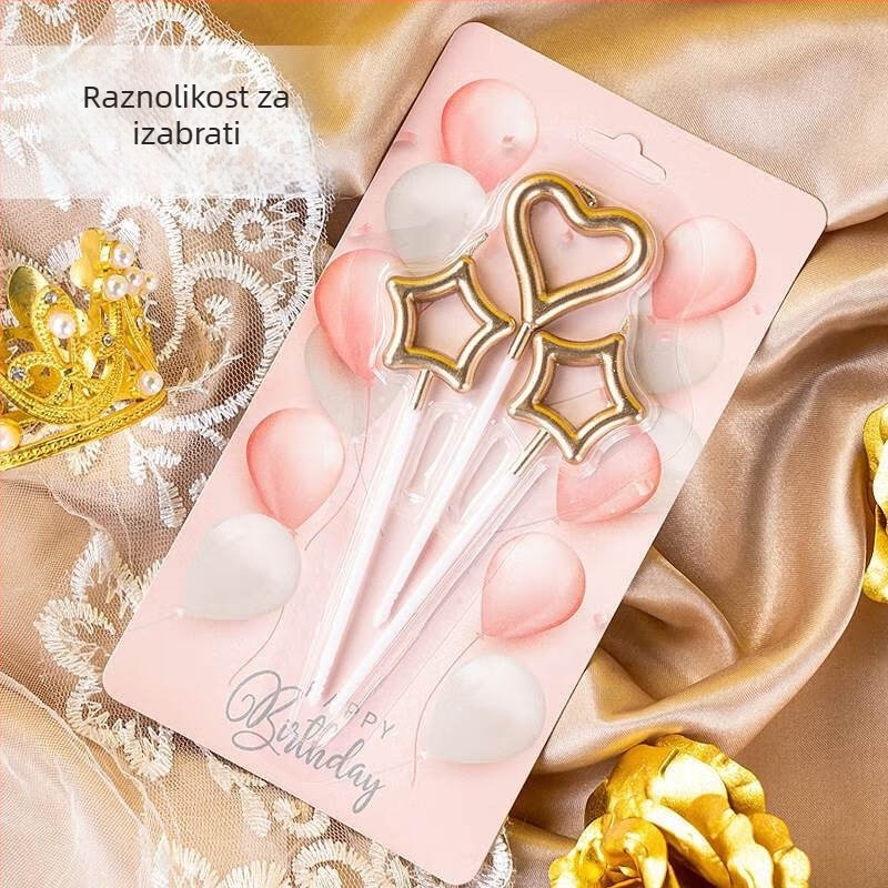Zlatna srcolna svijeća s zvjezdicom – za rođendan i prijedlog za zaruke
