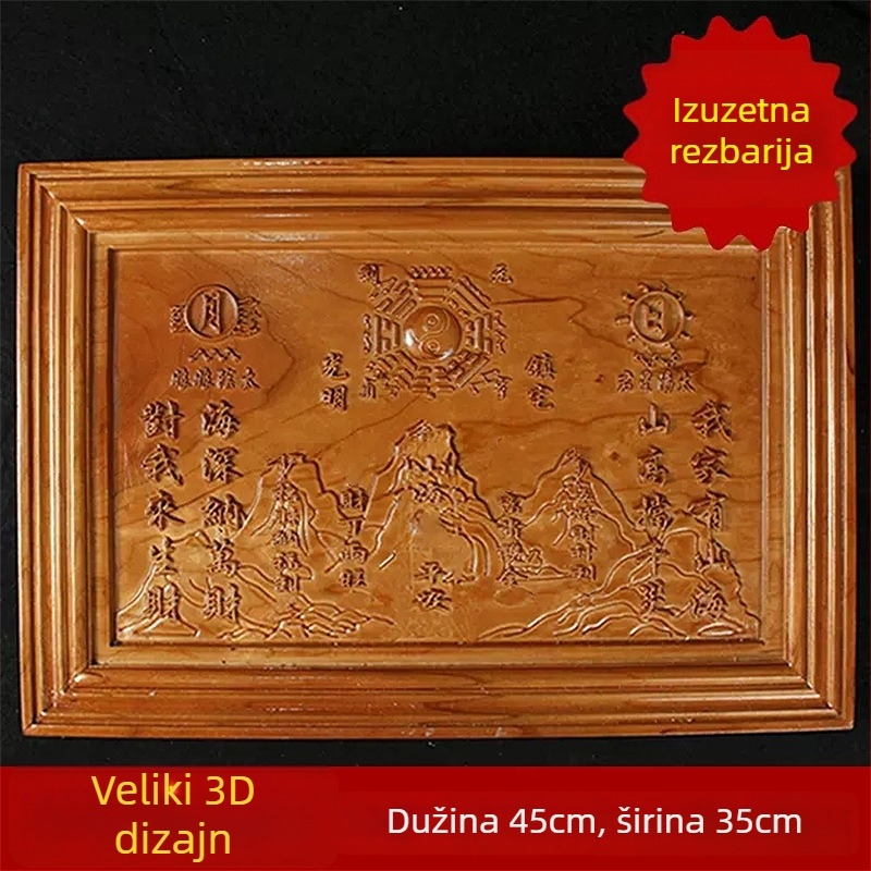 Viseća ukrasna figura od breskvinog drveta, ručna rezbarija, kineski čvor, unutarnja dekoracija