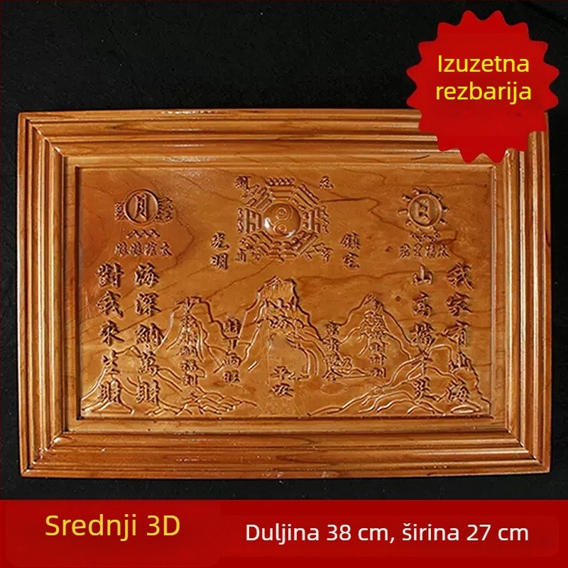Viseća ukrasna figura od breskvinog drveta, ručna rezbarija, kineski čvor, unutarnja dekoracija