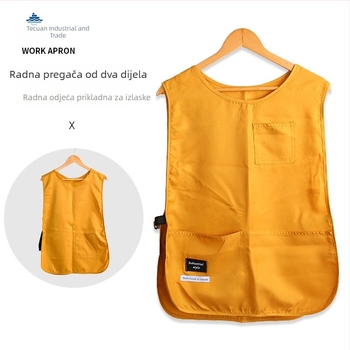 Prilagođena kuhinjska pregača s logotipom, protiv prskanja, prozračna, bez rukava, oversize, unisex