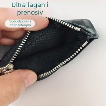 Minimalistički PU držač kartica za muškarce i žene, kompaktan i iznimno tanak, s više pretinaca za kartice, držač vozačke dozvole, mini novčanik za kovance