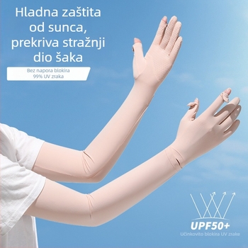 Ženski rukavi za zaštitu od sunca – tanki rukavi od ledenog svile, UV zaštita, za vožnju i biciklizam u proljeće i ljeto